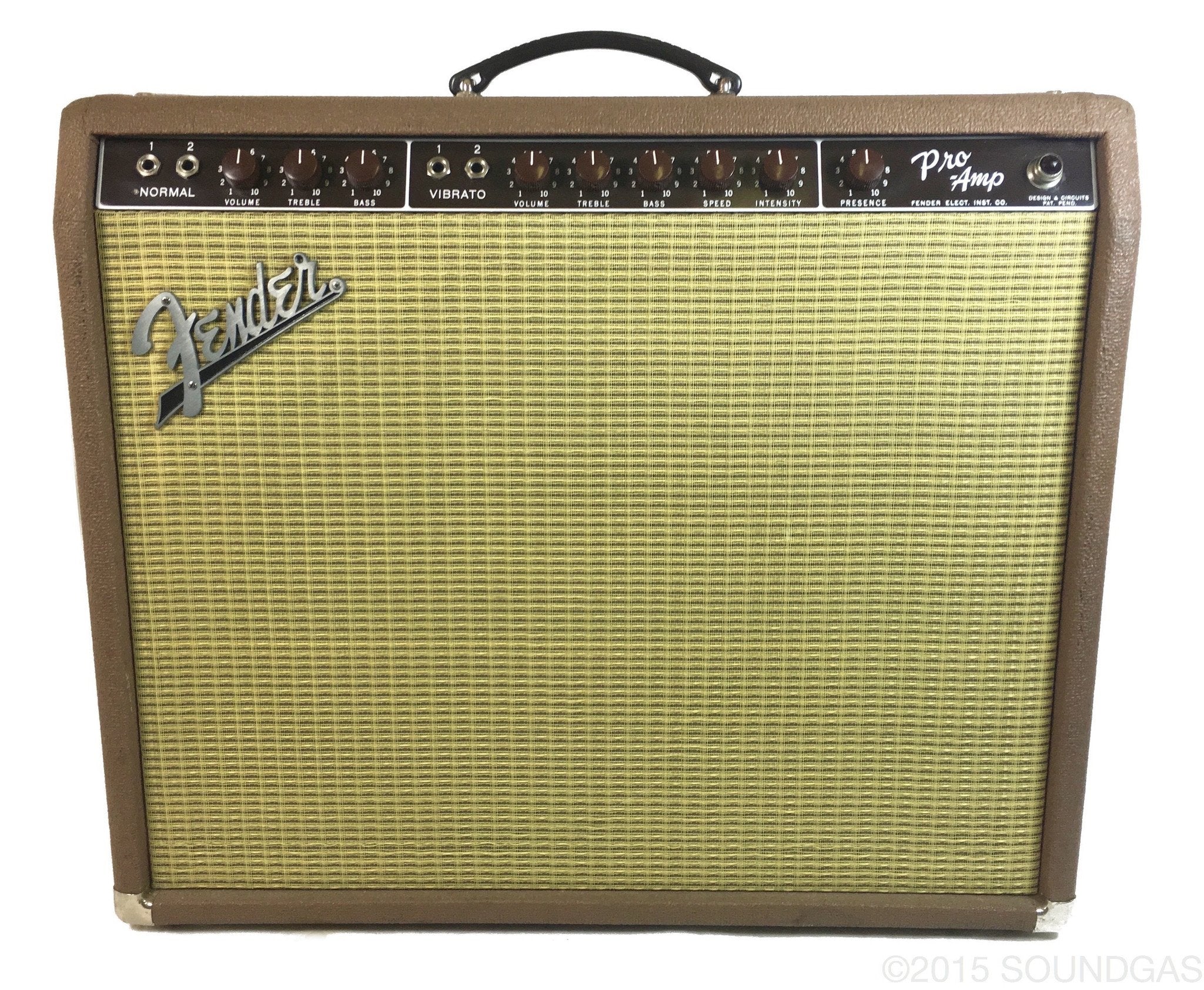 1961 BROWNFACE FENDER PRO AMP - Image 13