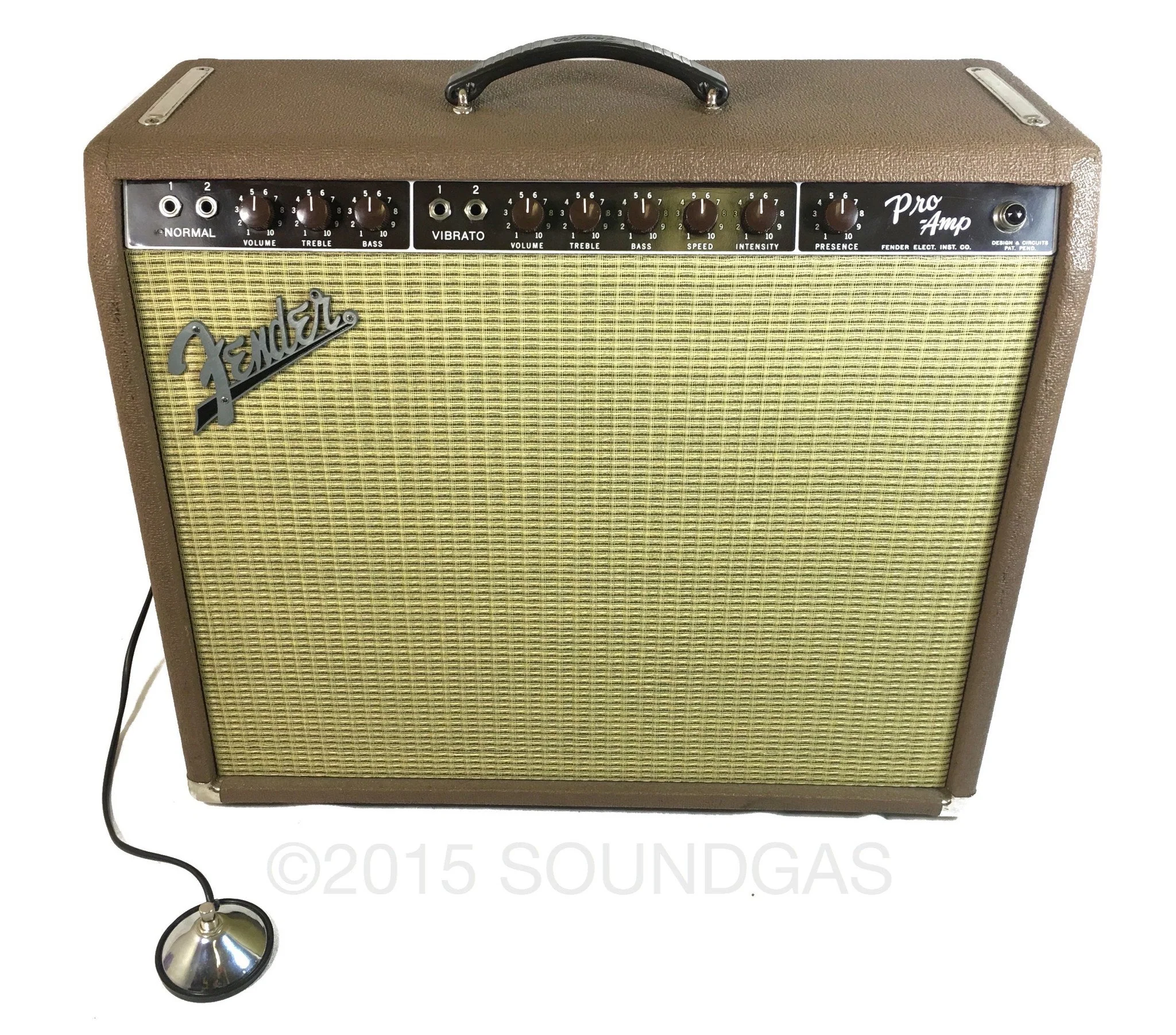 1961 BROWNFACE FENDER PRO AMP - Image 2