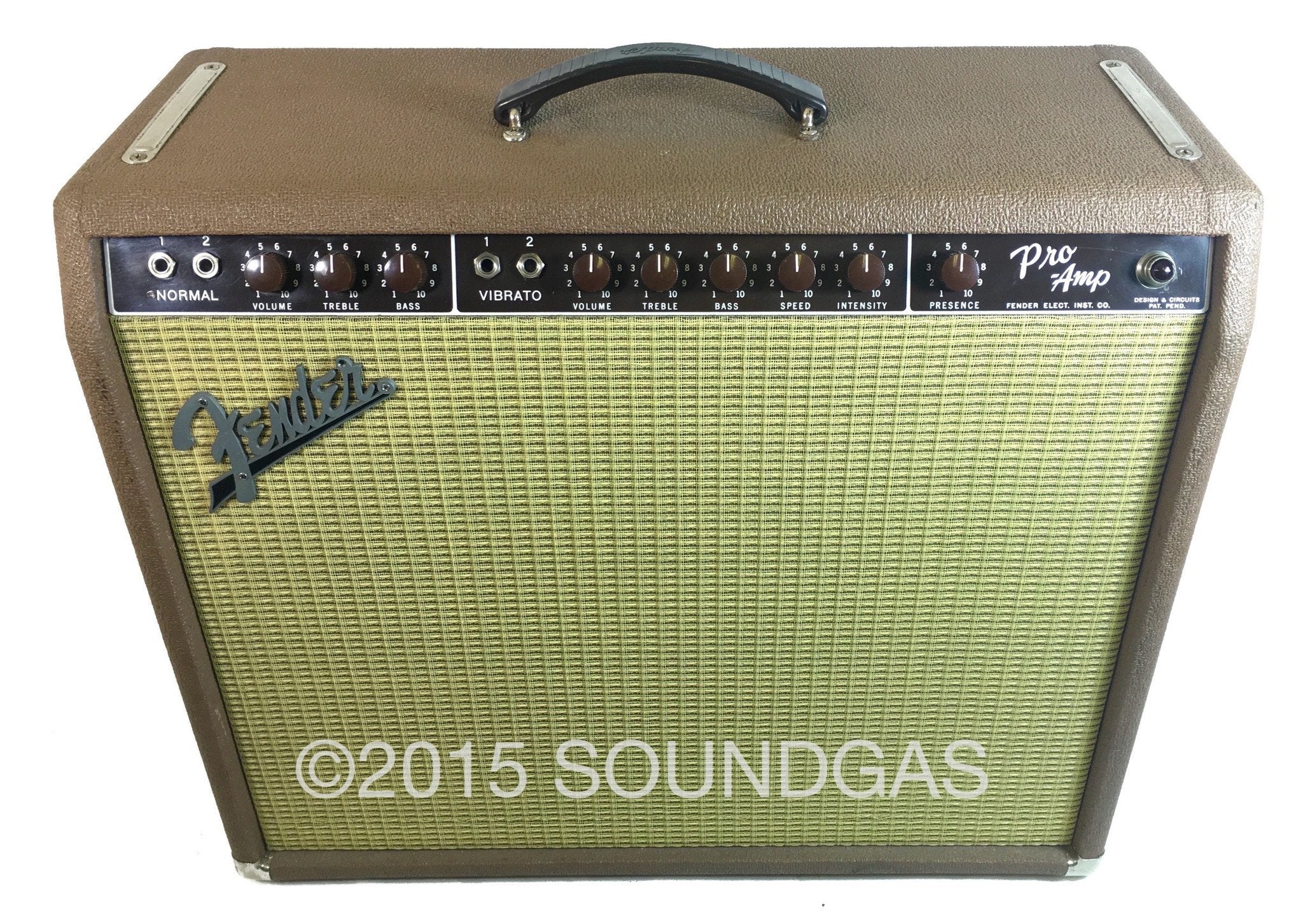 1961 BROWNFACE FENDER PRO AMP - Image 3