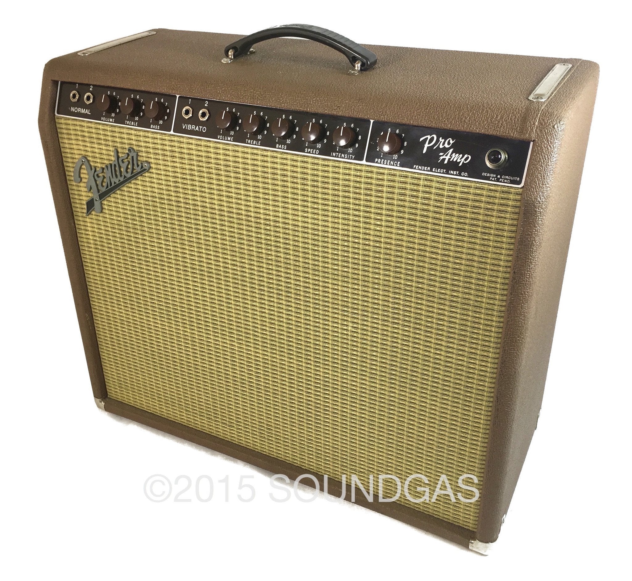 1961 BROWNFACE FENDER PRO AMP - Image 4