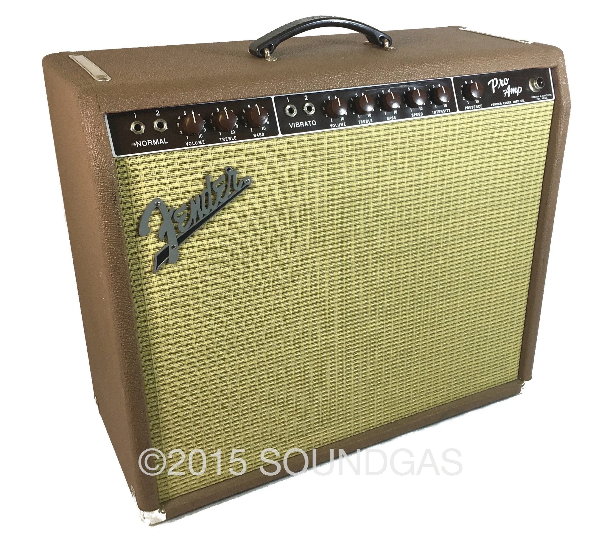1961 BROWNFACE FENDER PRO AMP - Image 5