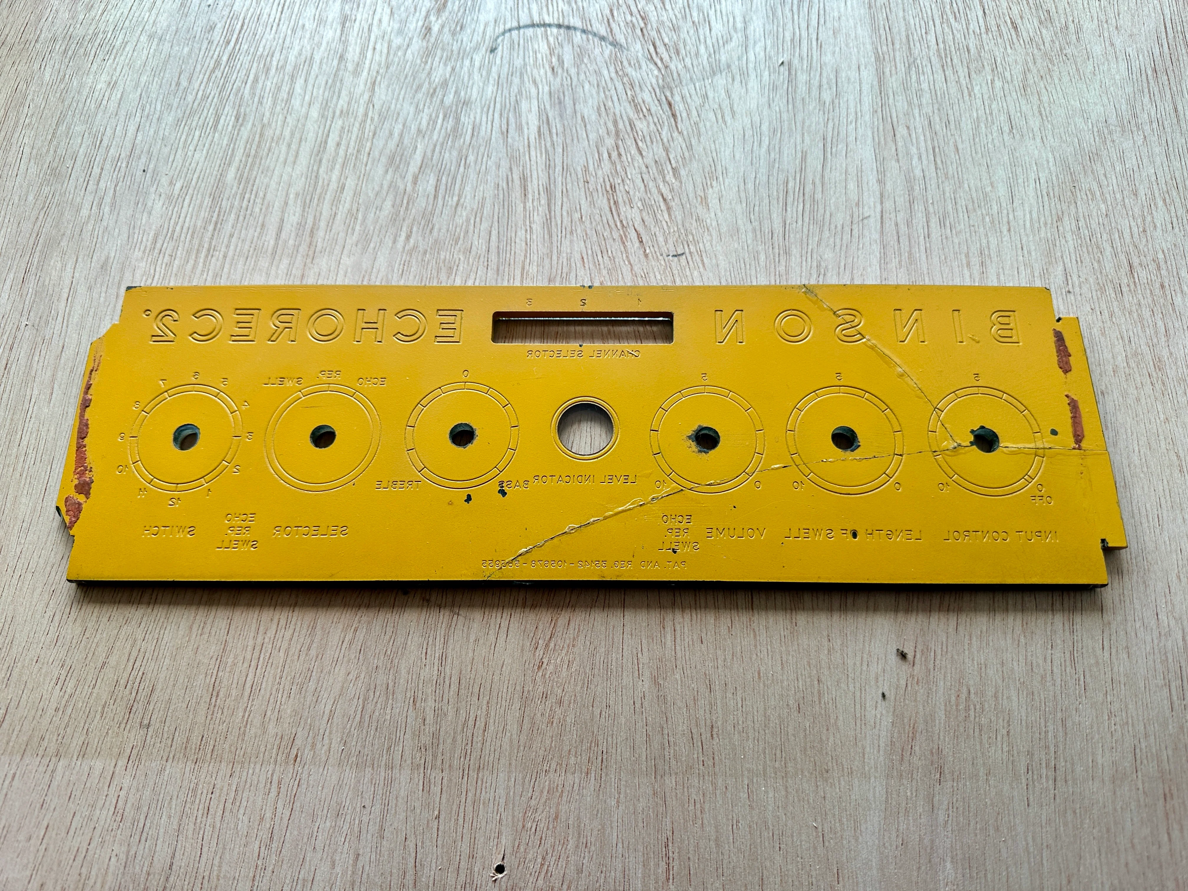 Binson Echorec 2 T7E Face Plate (English) - Image 5