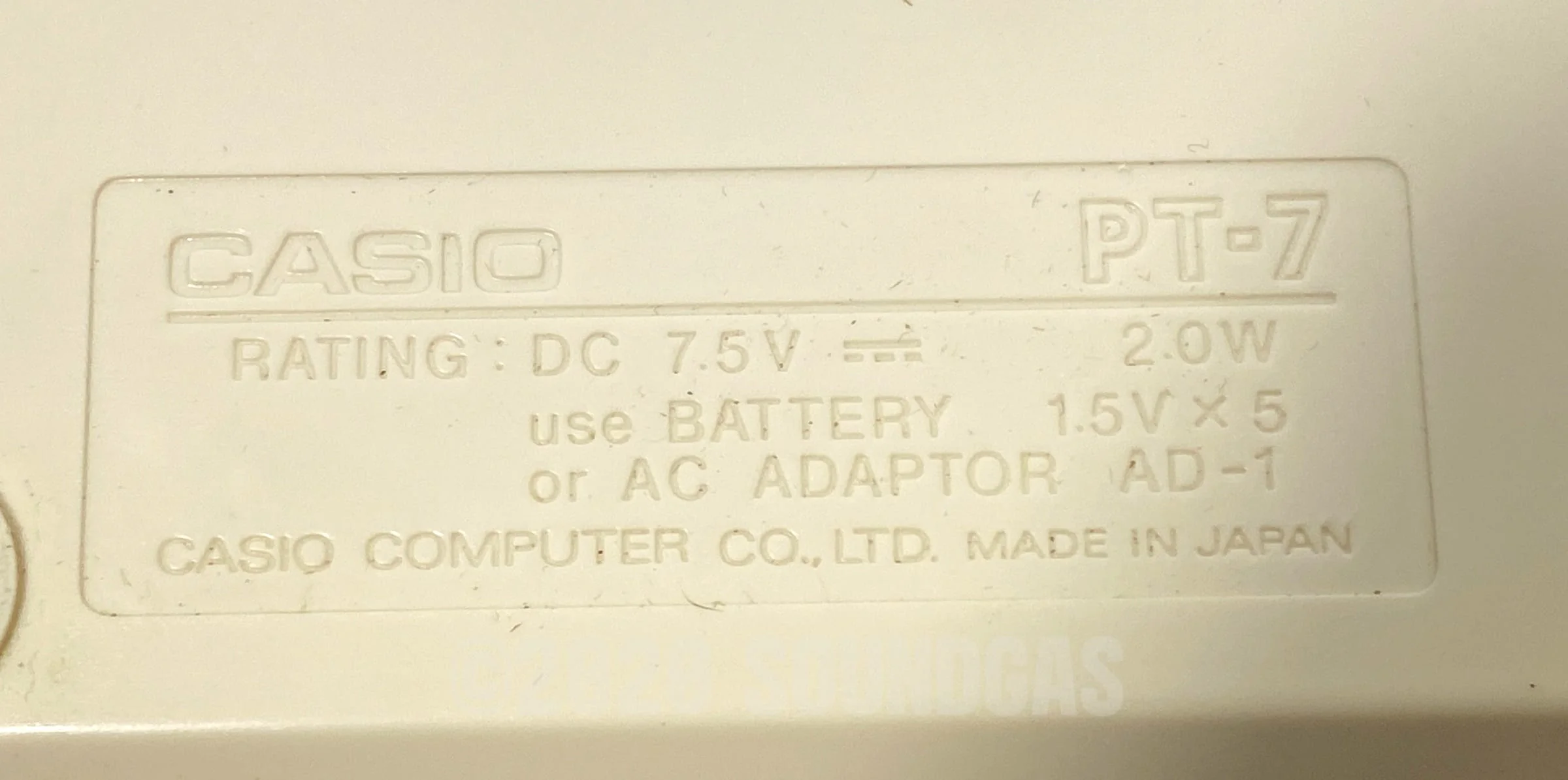 Casio PT-7 Pocket Synthesizer (Boxed) - Image 8