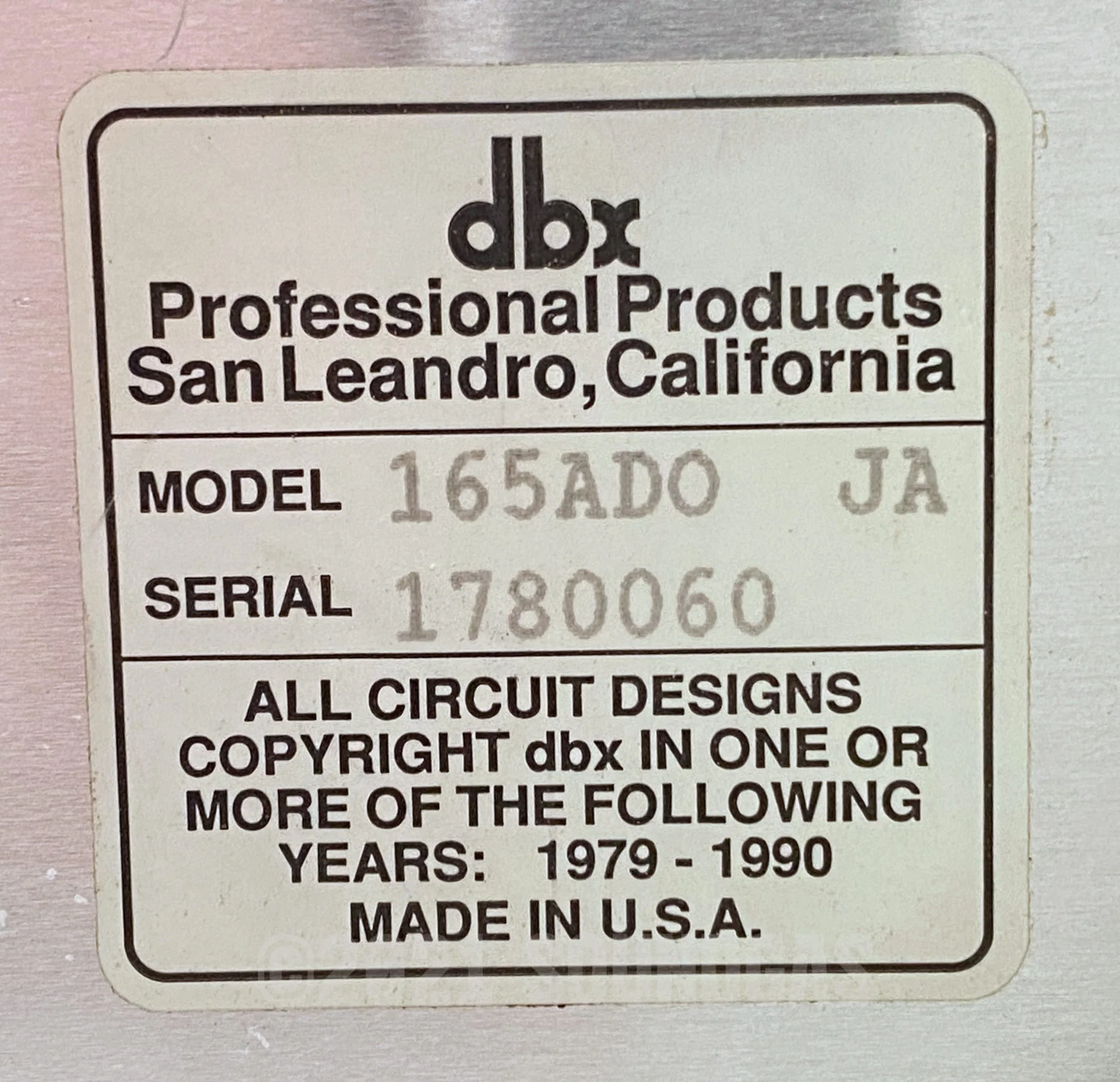 DBX Model 165A - Image 6