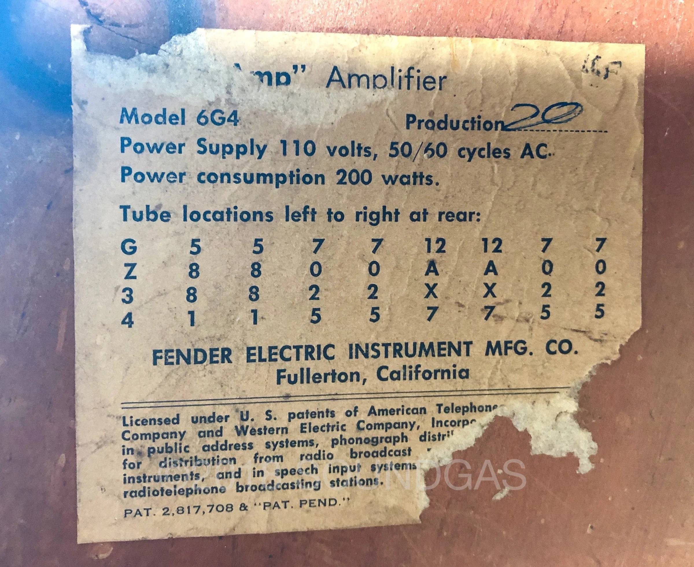 Fender Super Amp Model 6G4 - 1961 - Image 10