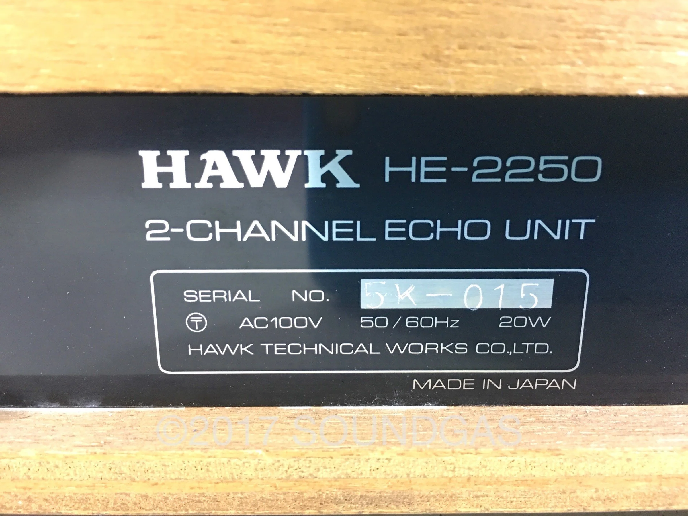 Hawk HE-2250 5-Head/2-Channel Echo Unit - Image 7
