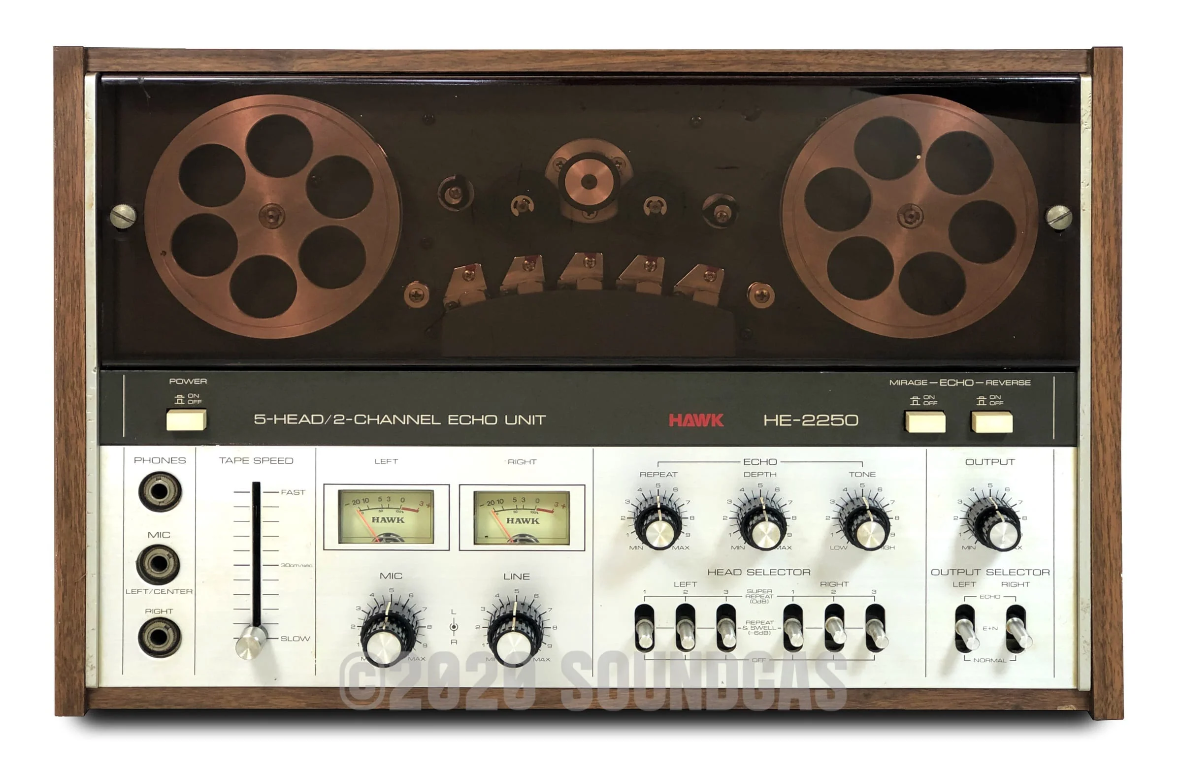 Hawk HE-2250 5-Head/2-Channel Echo Unit - Image 2