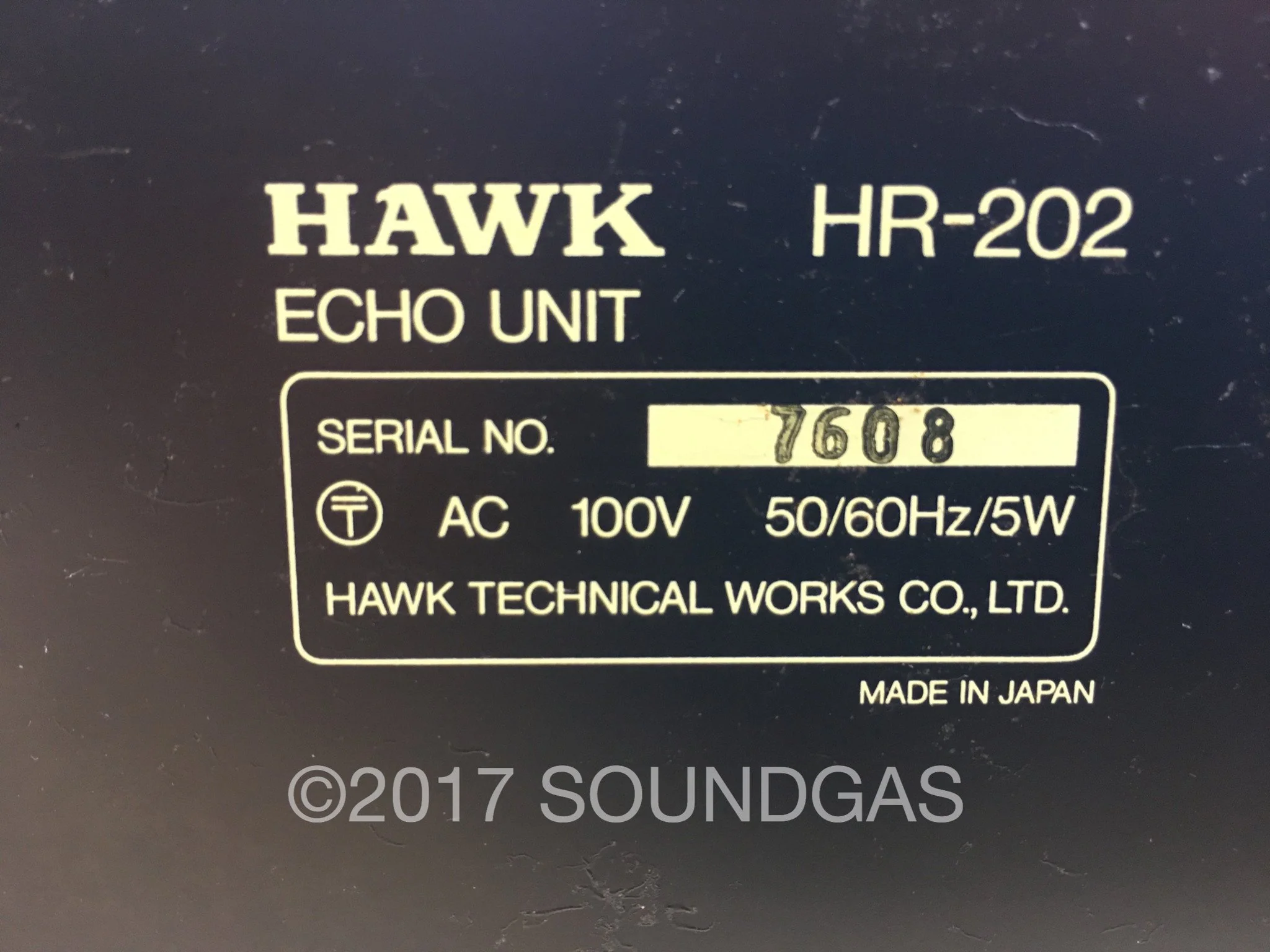 Hawk HR-202 Echo Unit - Spring Reverb - Image 6