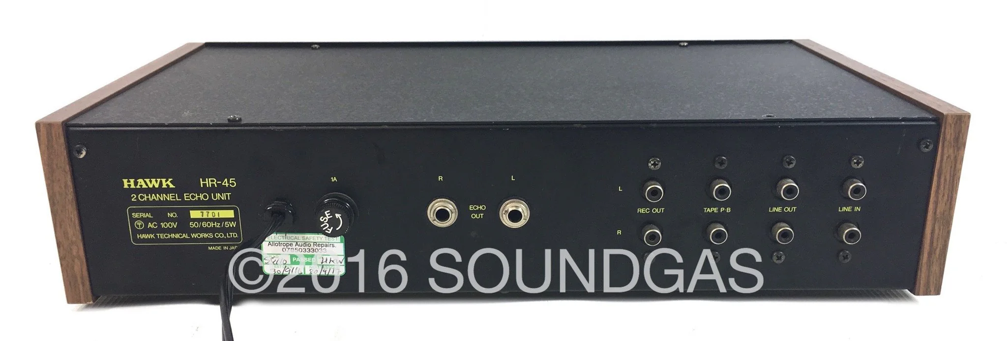Hawk HR-45 Stereo Spring Reverb - Image 6