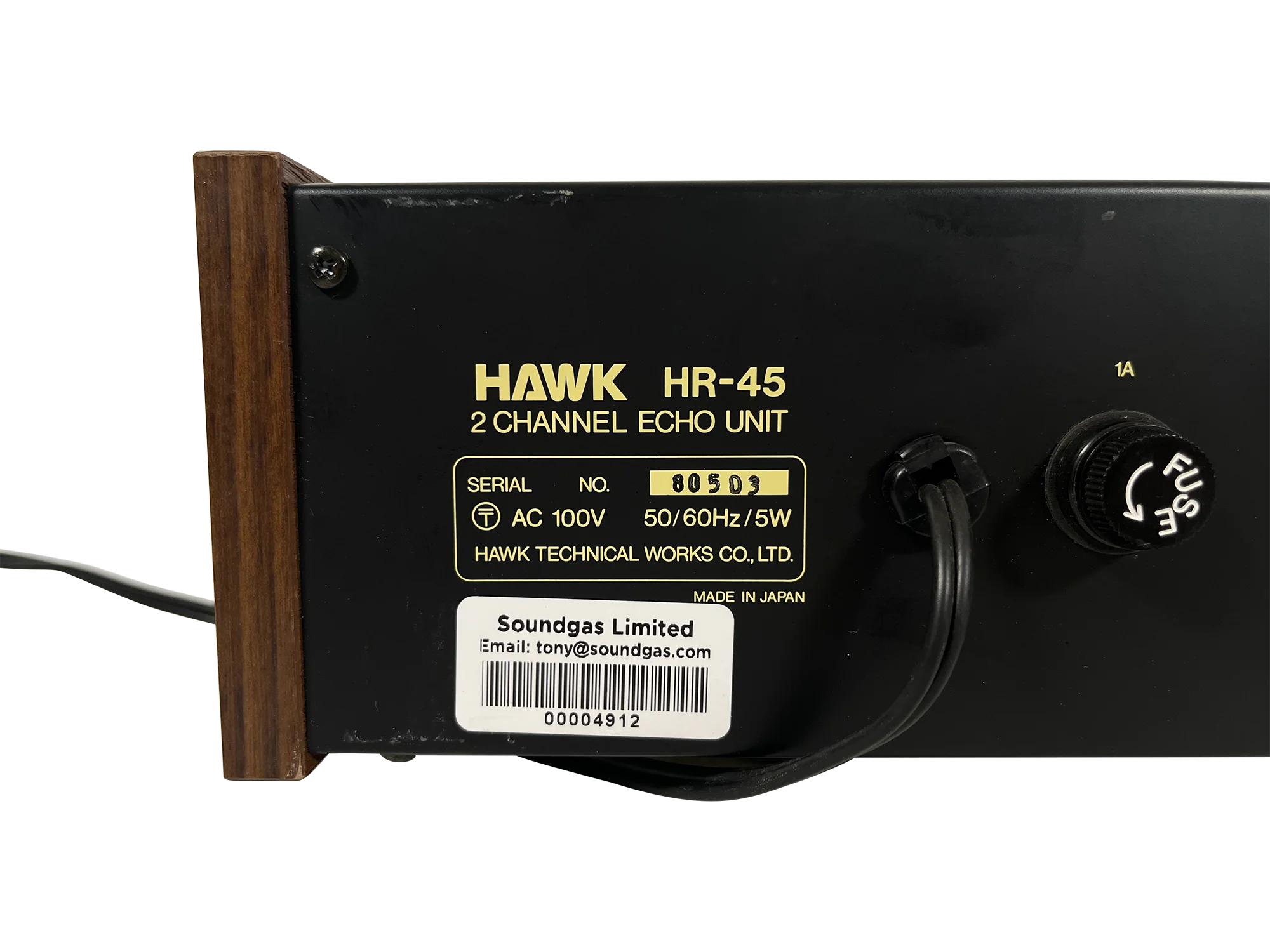 Hawk HR-45 Stereo Spring Reverb - Image 5