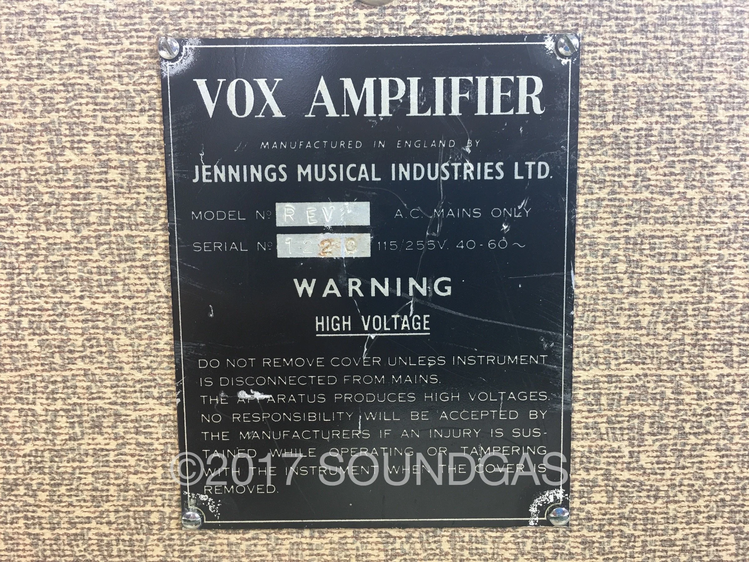 1963 Vox Echo Reverberation Unit (JMI) - Image 7