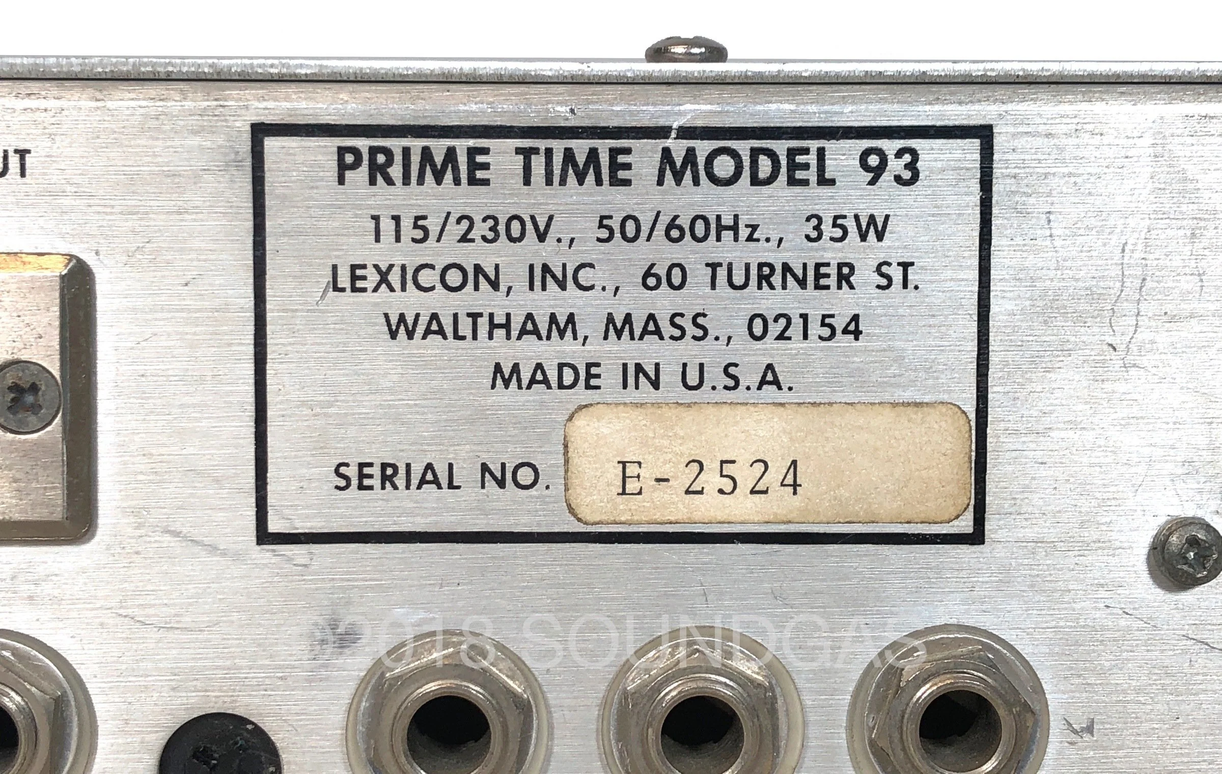 Lexicon Prime Time Model 93 Digital Delay - Image 6