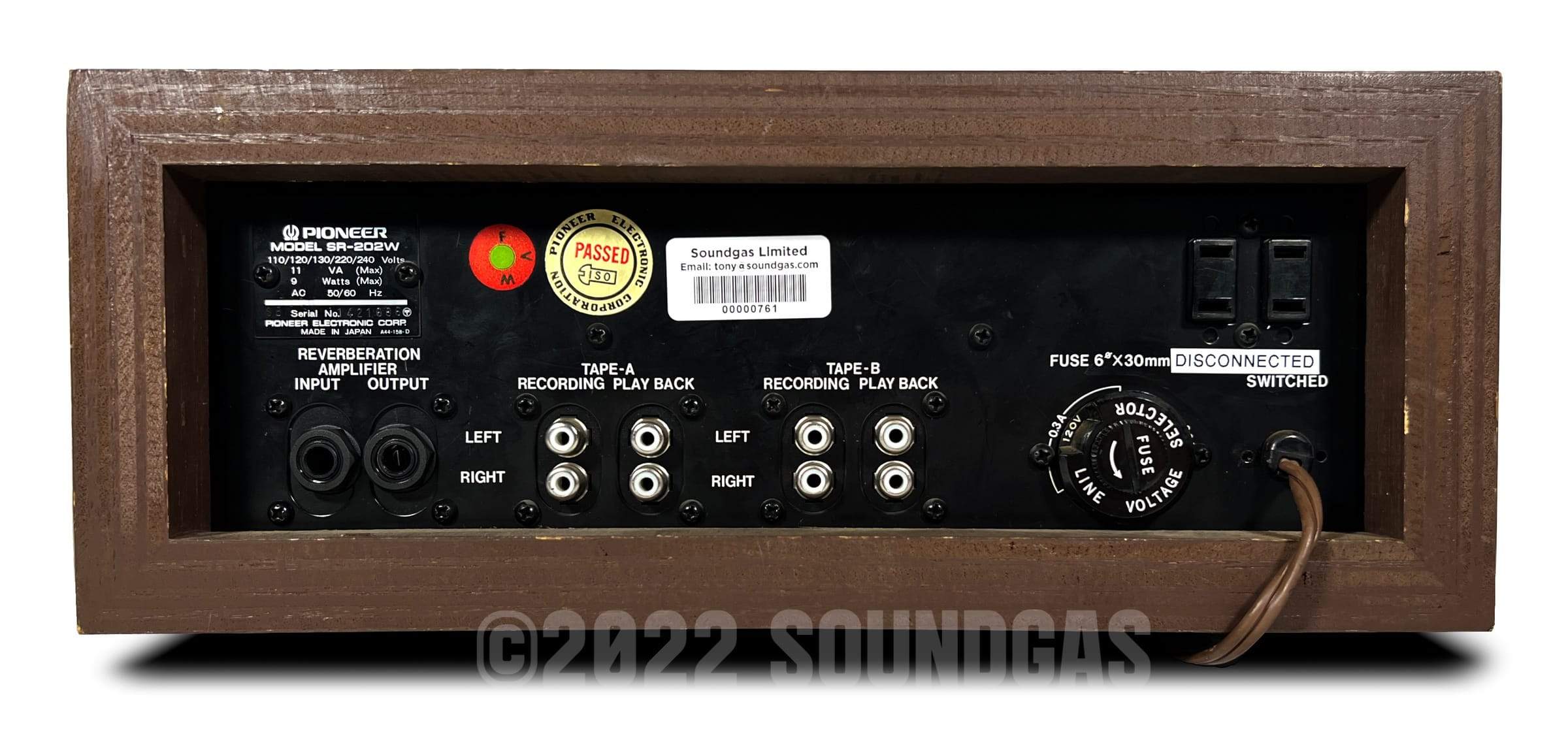 Pioneer SR-202W - 1/4" Jack Modded - Image 5