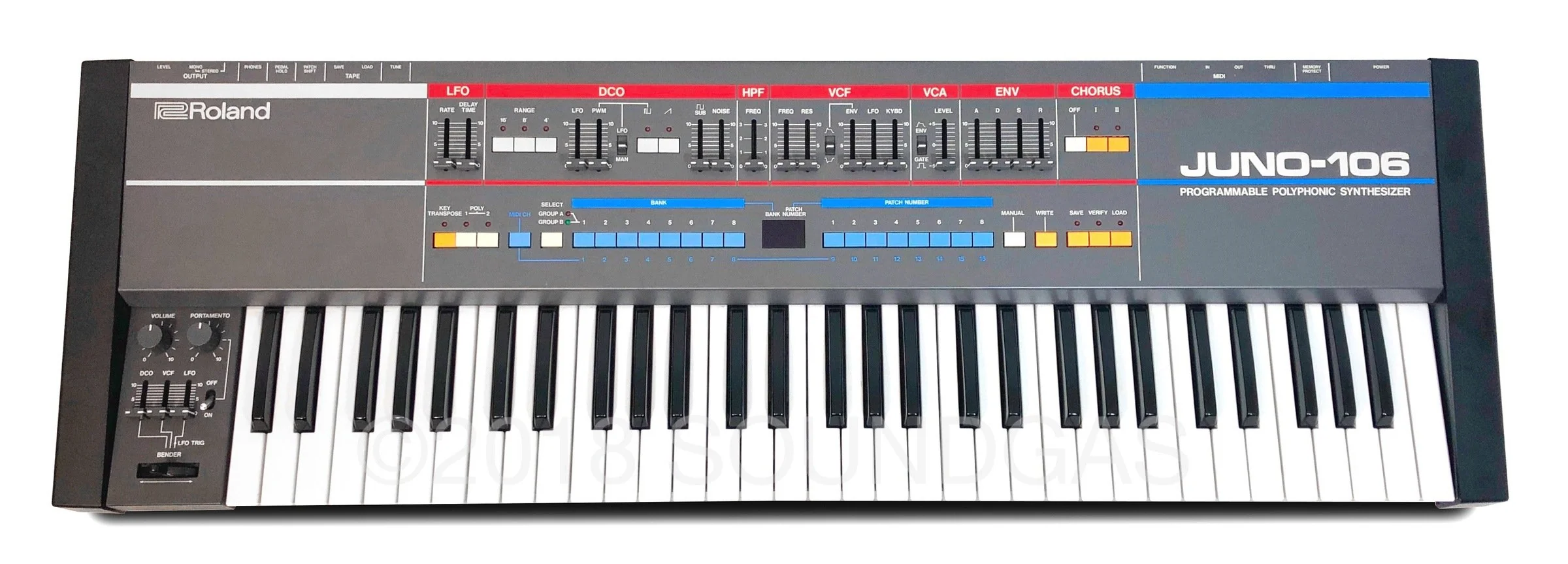 Roland Juno-106 - Near Mint + Hard Case - Image 3