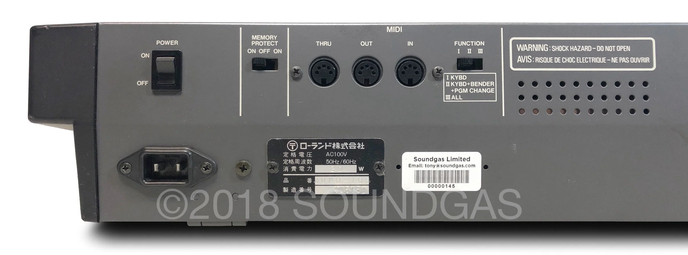 Roland Juno-106 - Near Mint + Hard Case - Image 9