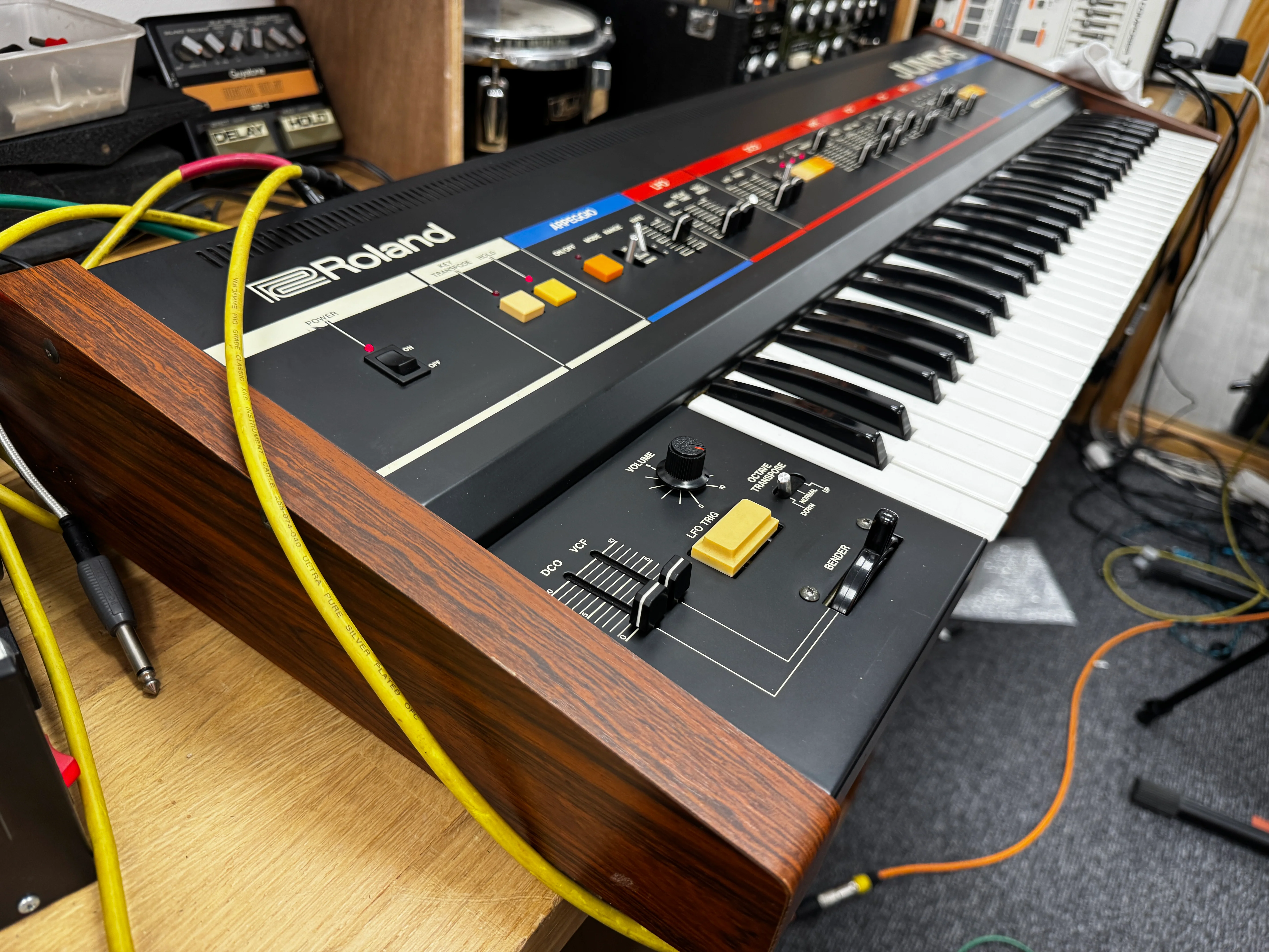 Roland Juno-6 near mint - SN 140191 - Image 9