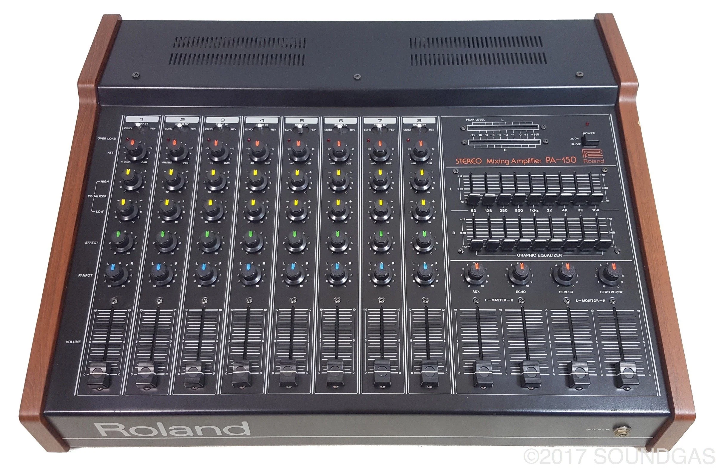 Roland PA-150 Stereo Mixer with Spring Reverb - Image 8