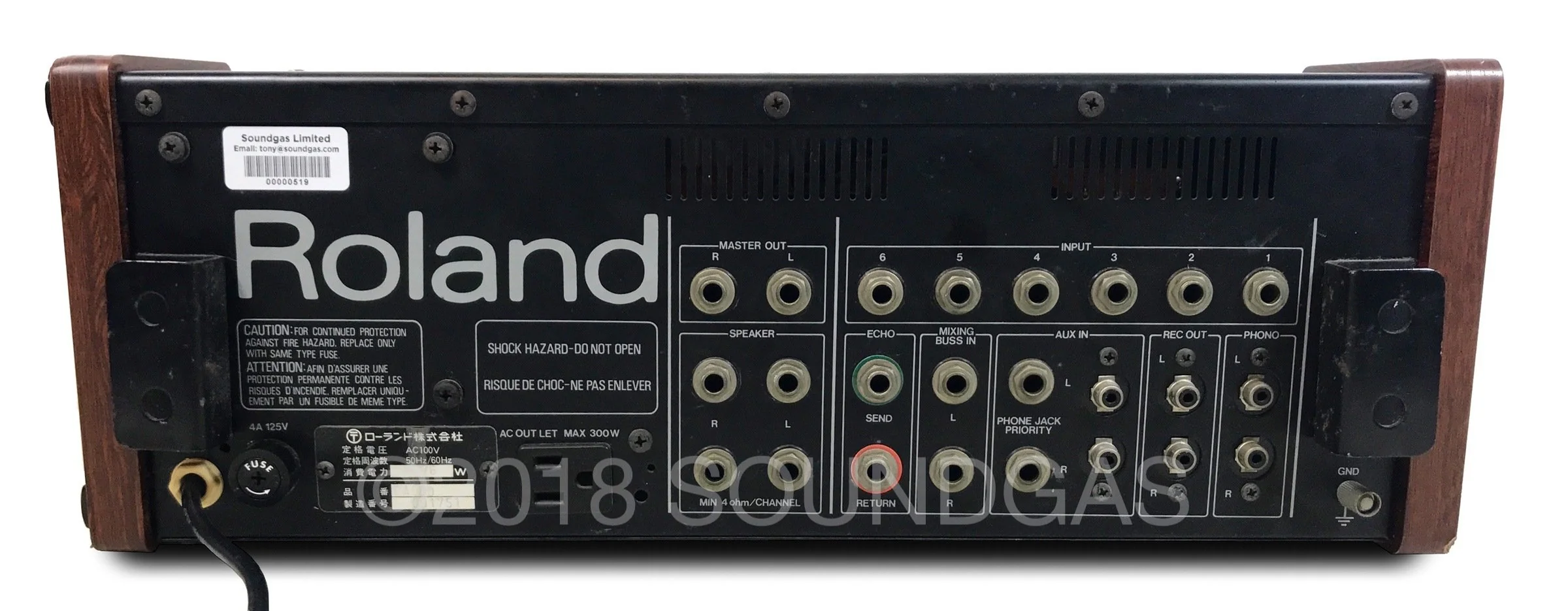 Roland PA-80 Mixer w/ Spring Reverb - Image 5