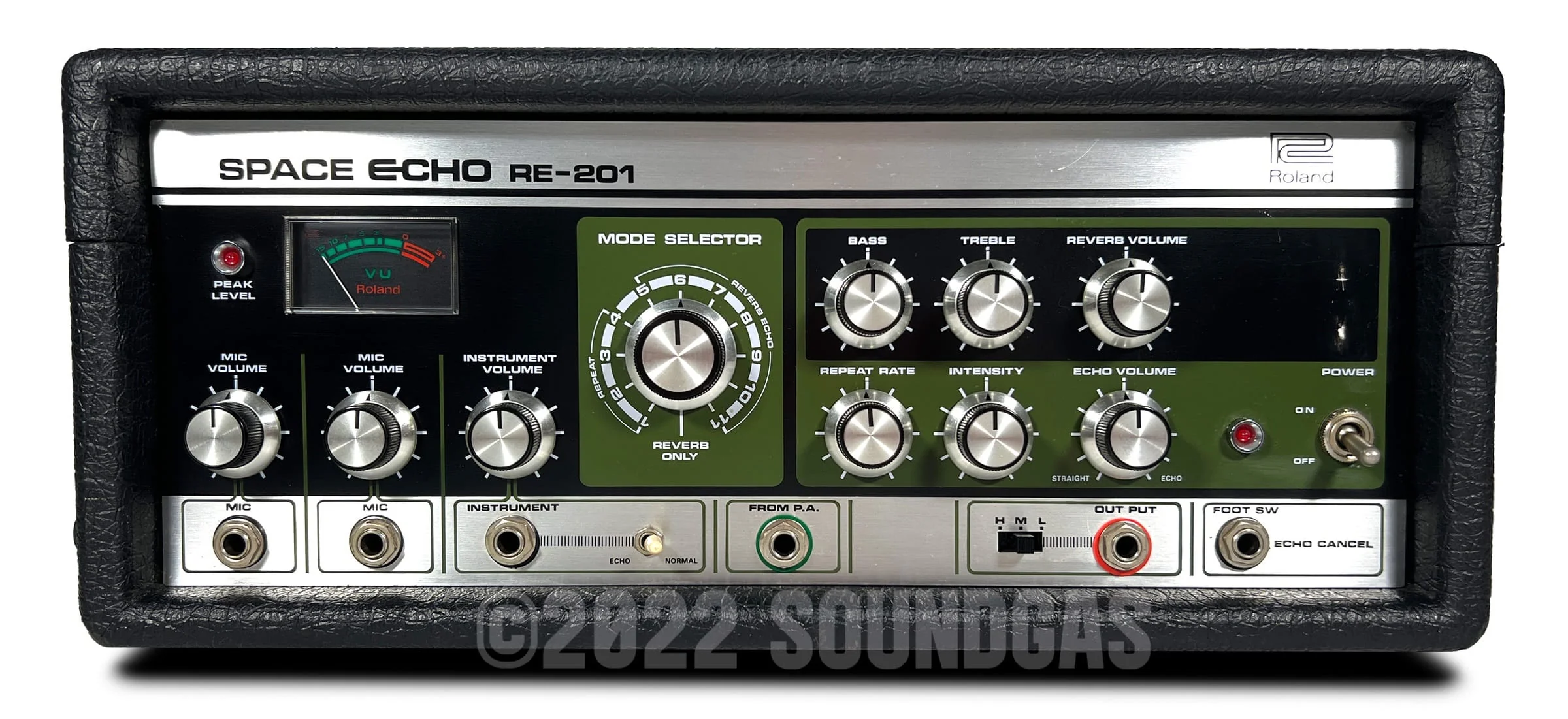Roland RE-201 Space Echo, Early Preamp Mod, Zero Head Gain - Image 2