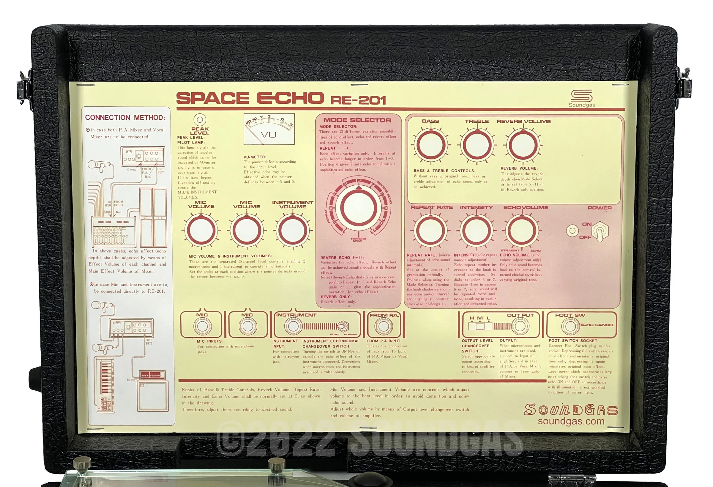 Roland RE-201 Space Echo, Early Preamp Mod, Zero Head Gain - Image 8