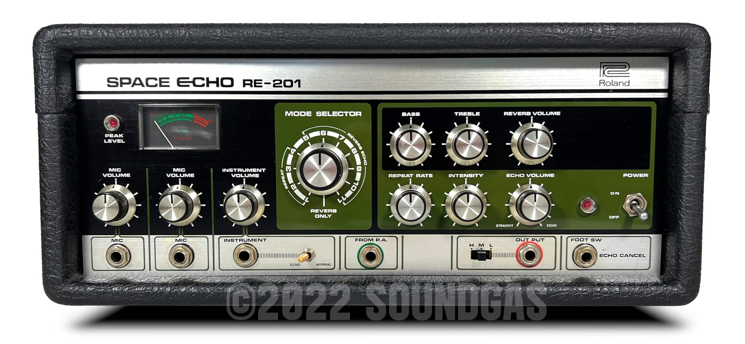 Roland RE-201 Space Echo, Early Preamp Mod, Zero Head Gain - Image 2