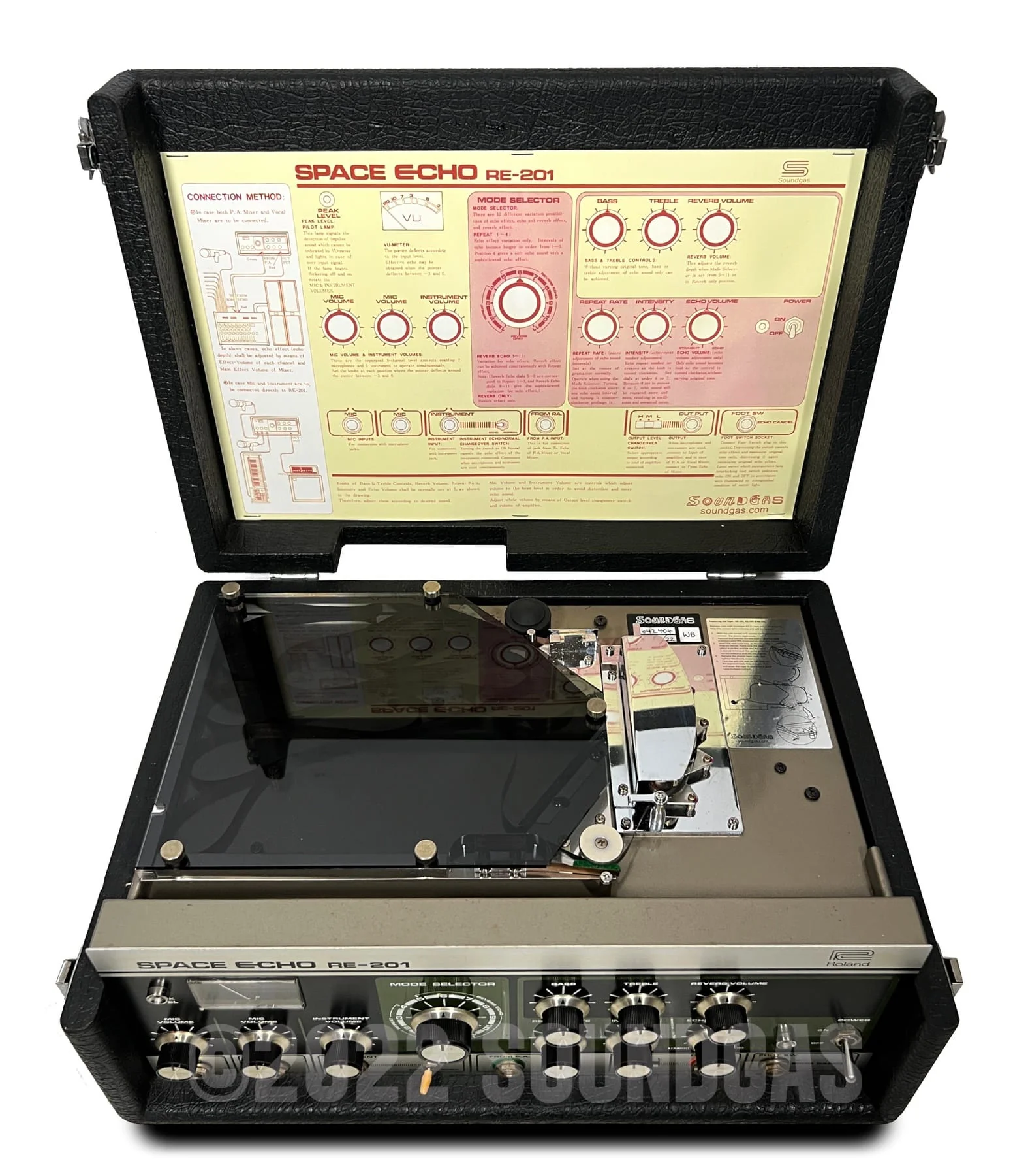 Roland RE-201 Space Echo, Early Preamp Mod, Zero Head Gain - Image 7