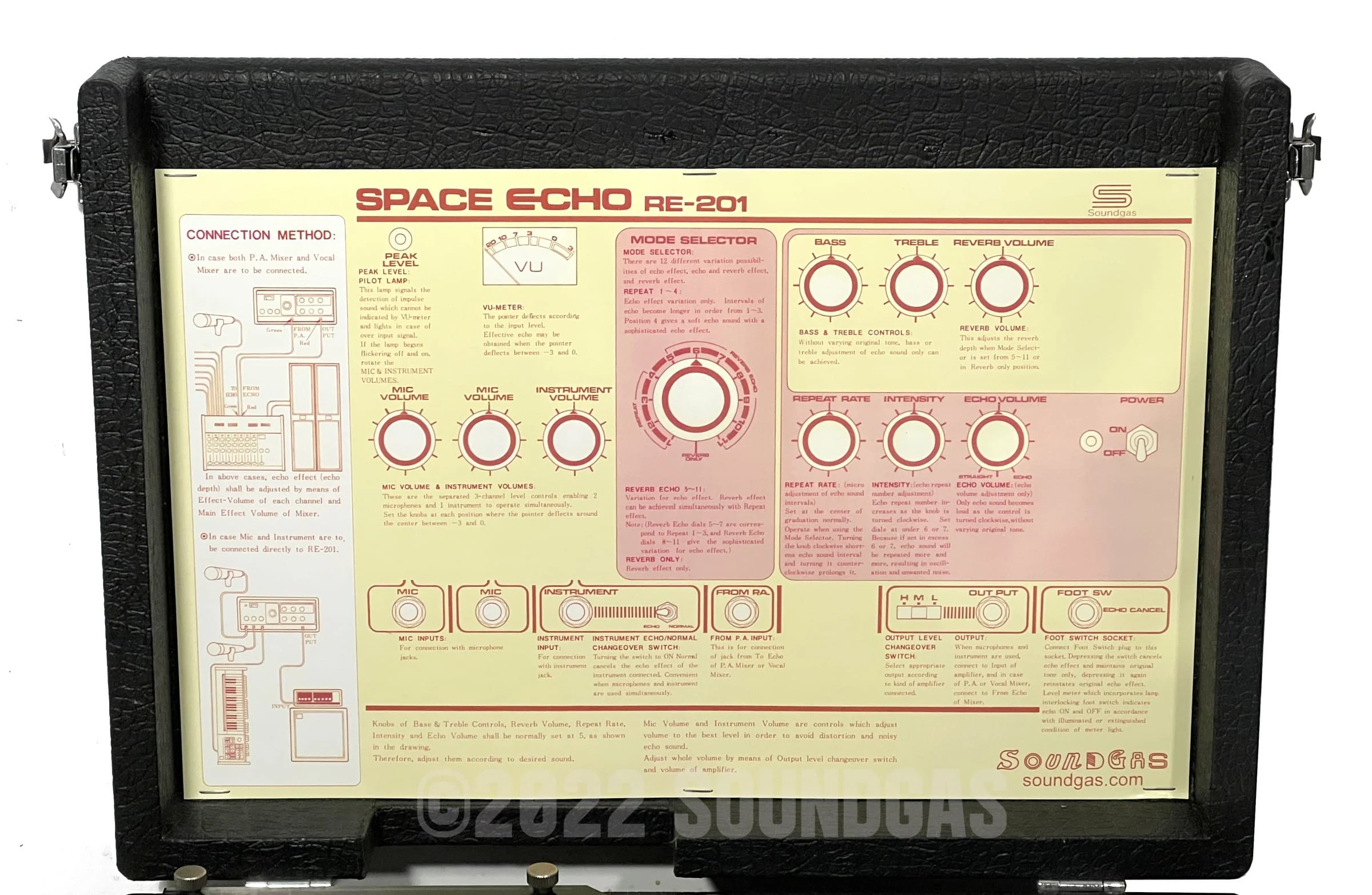 Roland RE-201 Space Echo, Early Preamp Mod, Zero Head Gain - Image 8