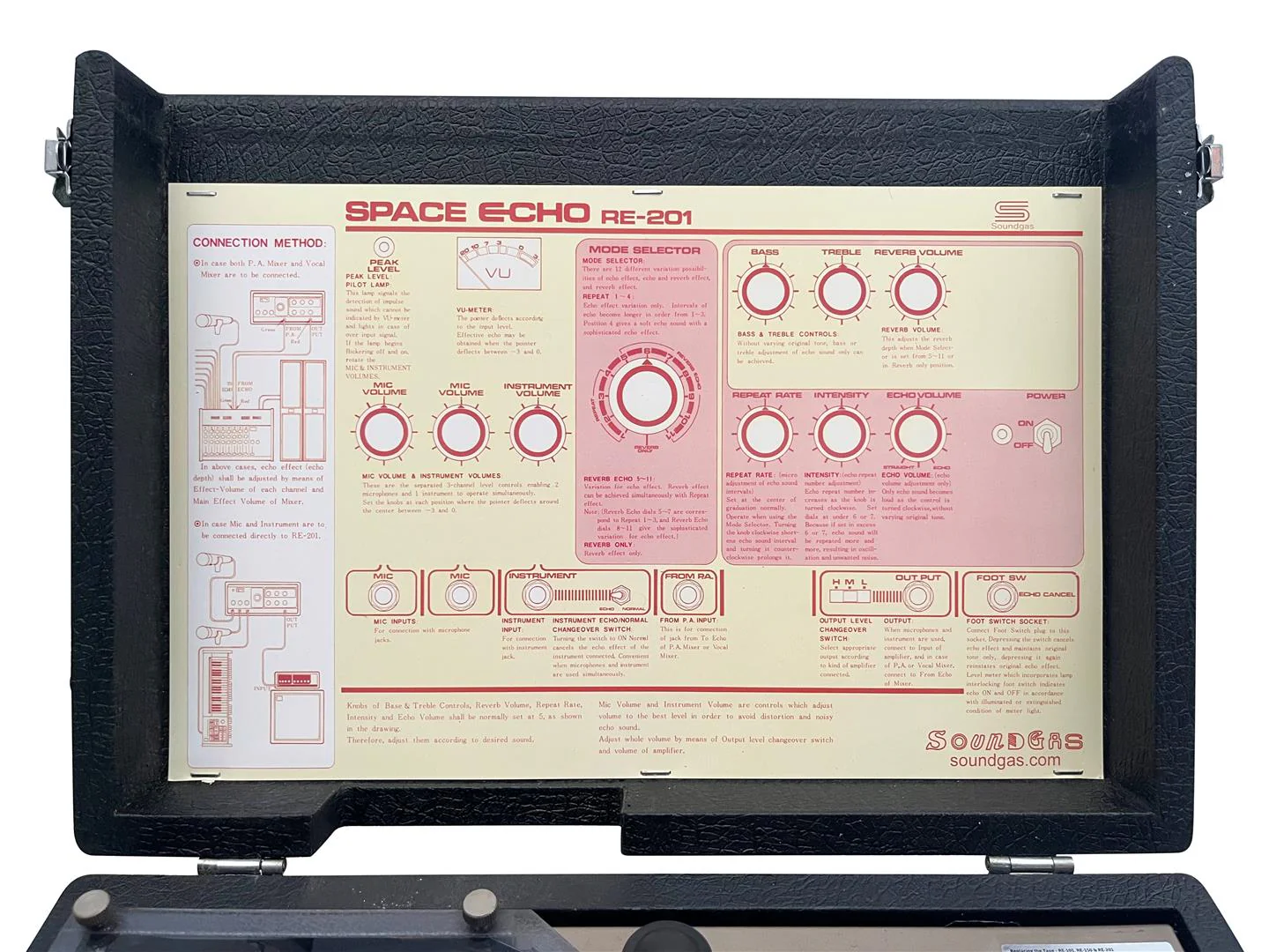 Roland RE-201 Space Echo, Early Preamp, Zero Head Gain - Image 8