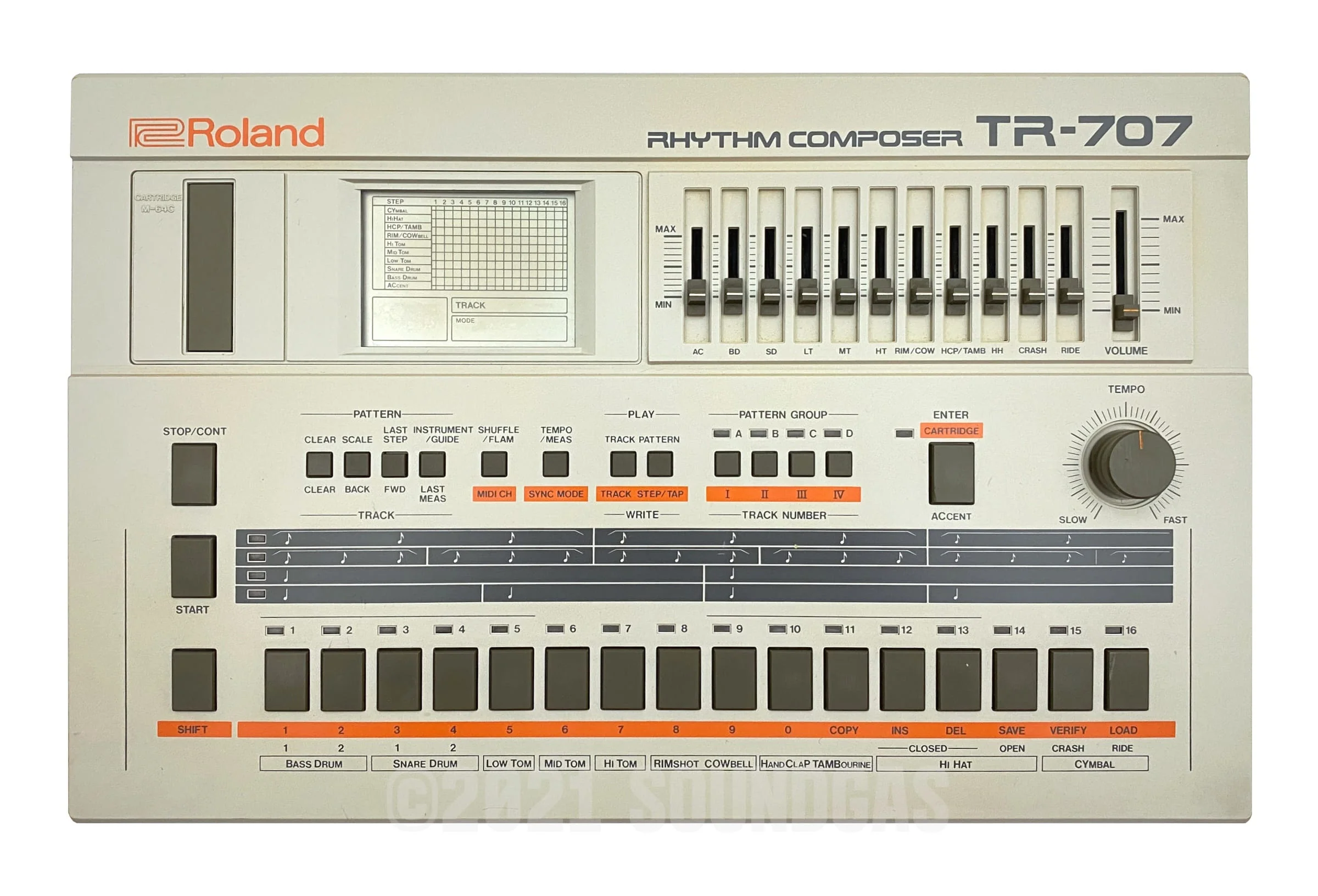 Roland TR-707 Expanded (727 808 909 plus 4 Soundgas Banks) - Image 2