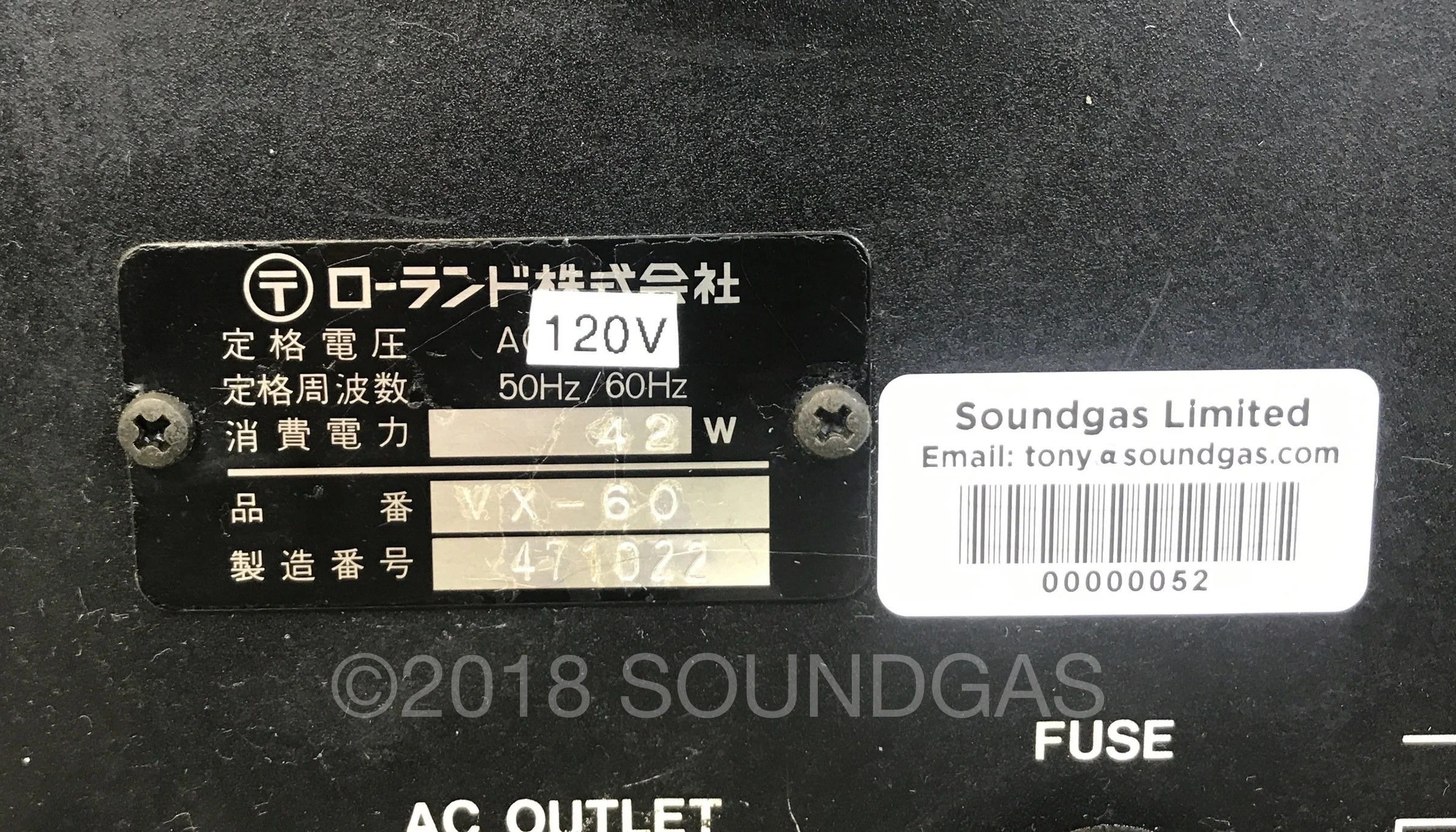Roland VX-60 Mixer with Spring Reverb - Image 6
