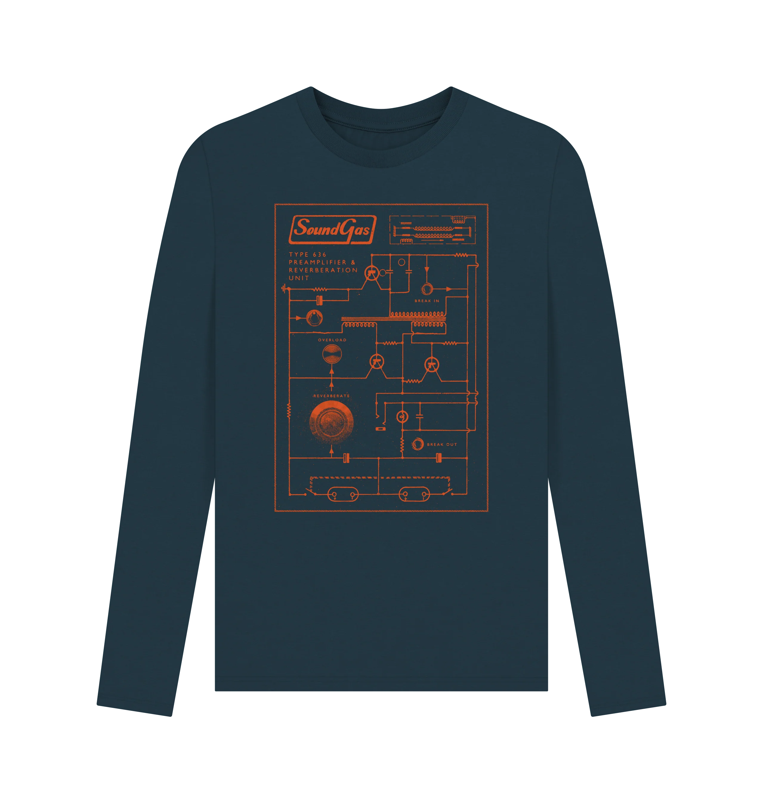 Soundgas Type 636 Circuit Long Sleeve Mens T-Shirt - Image 2