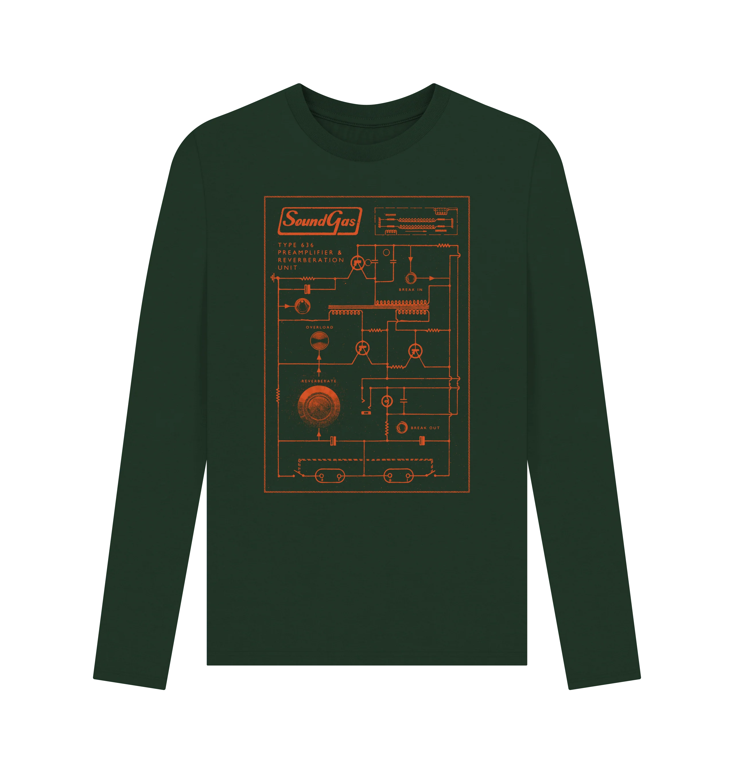 Soundgas Type 636 Circuit Long Sleeve Mens T-Shirt - Image 3
