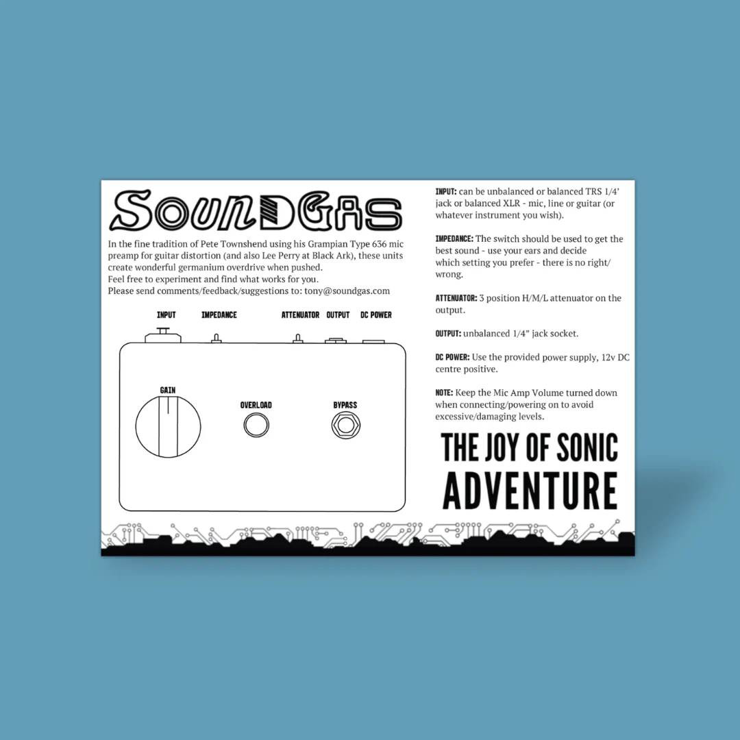 *Soundgas Type 636P - Guitar Preamp Pedal - Image 6