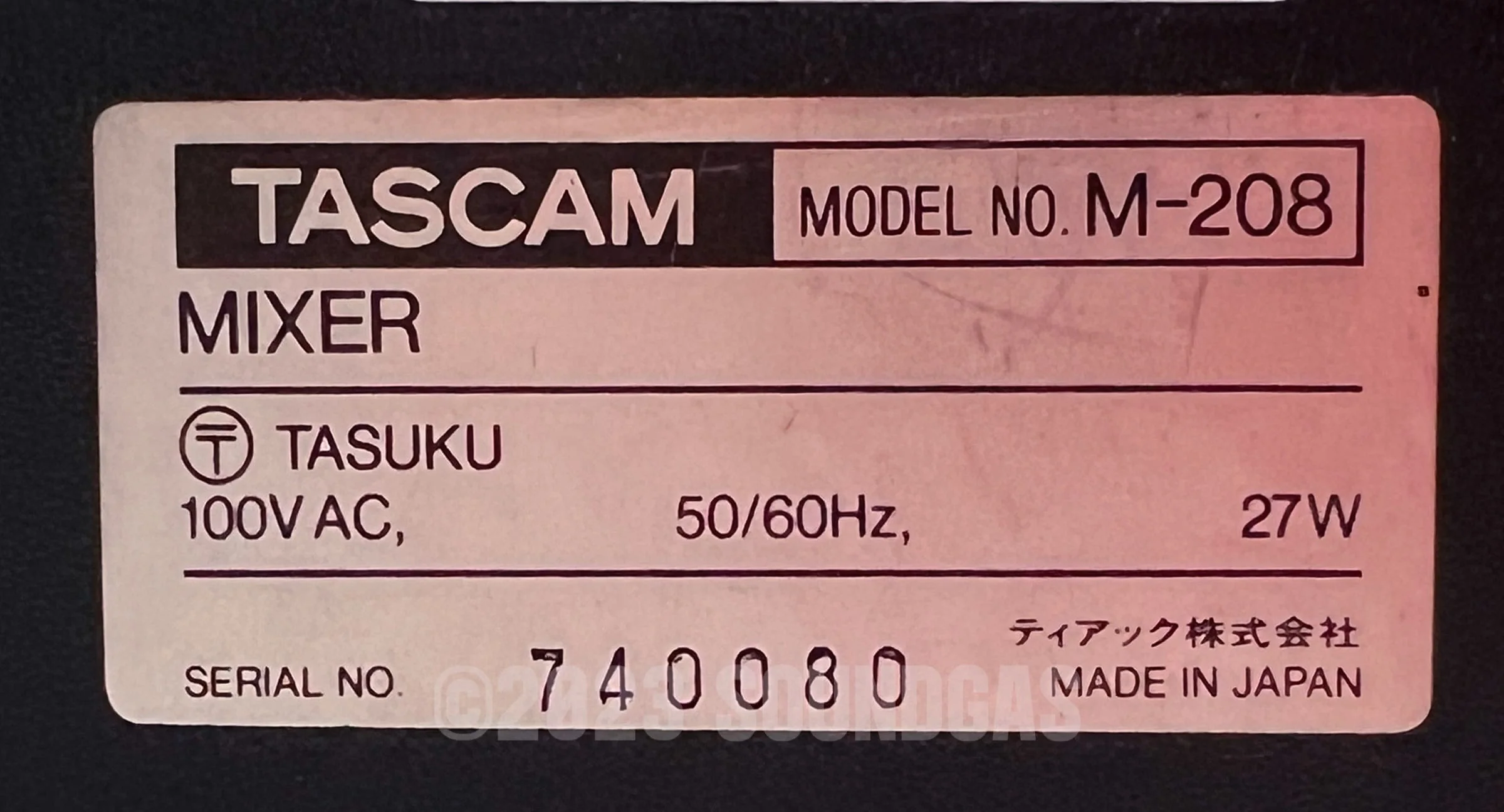 Tascam M-208 + Direct Out Mod - Image 6