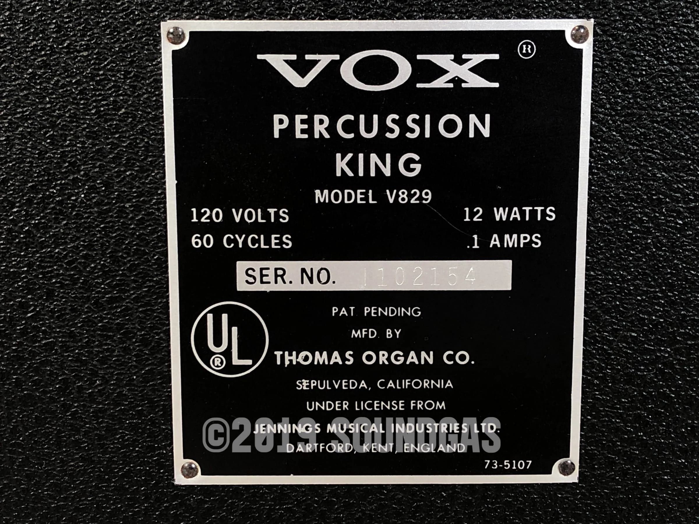Vox Percussion King Model V829 - Image 5