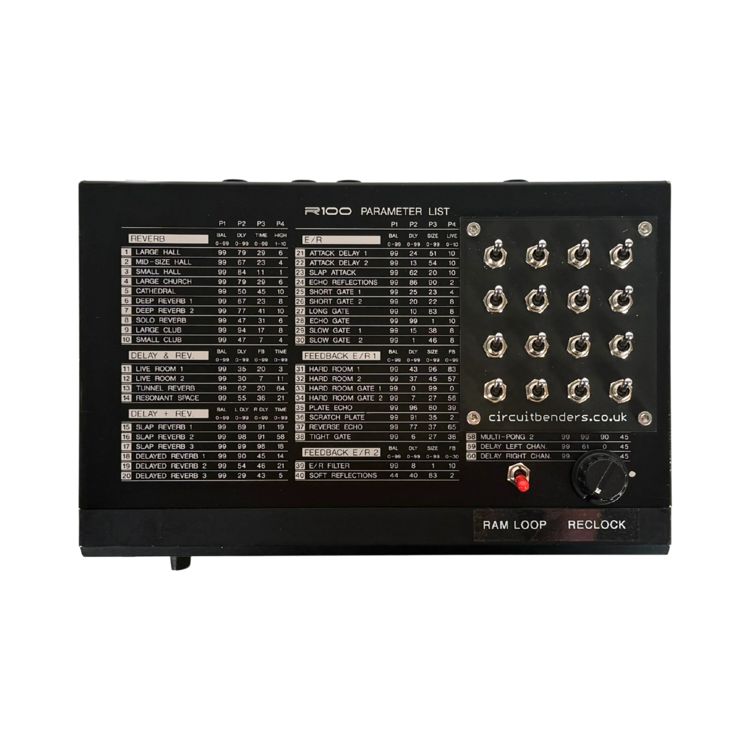 Yamaha R100 Reverb Processor Circuitbent - SN OY02505 - Image 3